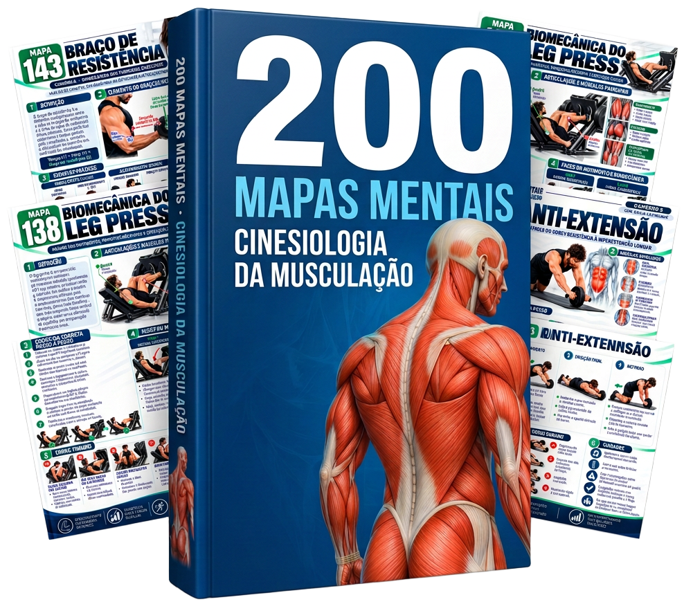 Mockup dos 200 Mapas Mentais de Cinesiologia
